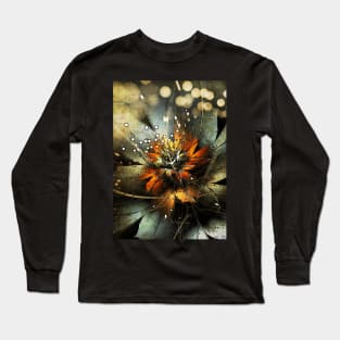 Fractal Cosmic Lilies Long Sleeve T-Shirt